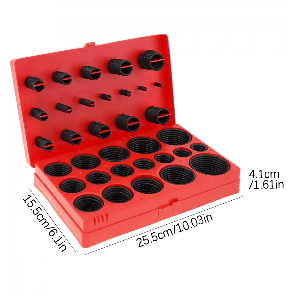 419PCS 32 Types of Nitrile O-ring Repair Accessories Box European Standard Multi-Purpose Nitrile Rubber Material Repair Kit