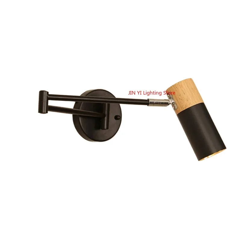 

Nordic COB Bedroom Swing Arm Wall Lamp Living Room Creative Telescopic Long Pole Long Arm Folding Bedside Wall Reading Lamp