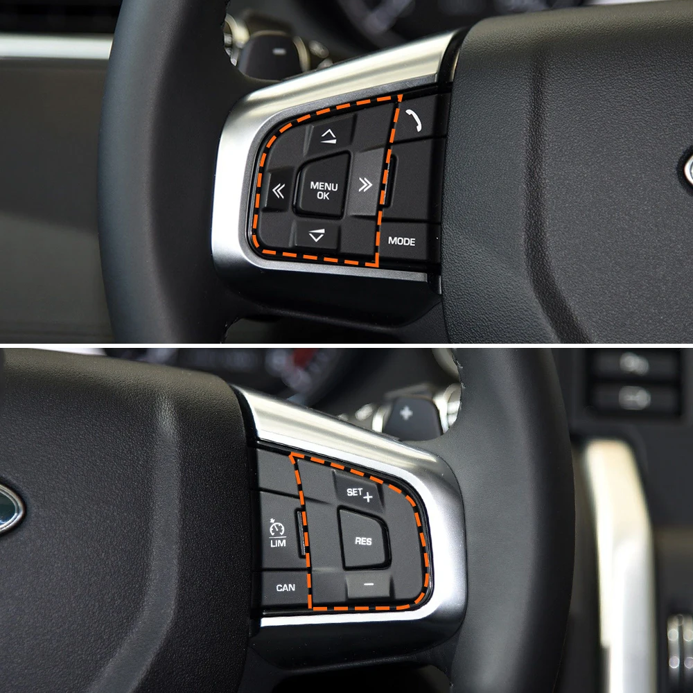Steering Wheel Switch Button Cover Replacement For Land Rover Discovery Sport For Jaguar XE XF F-PACE C-PACE 2015-2019