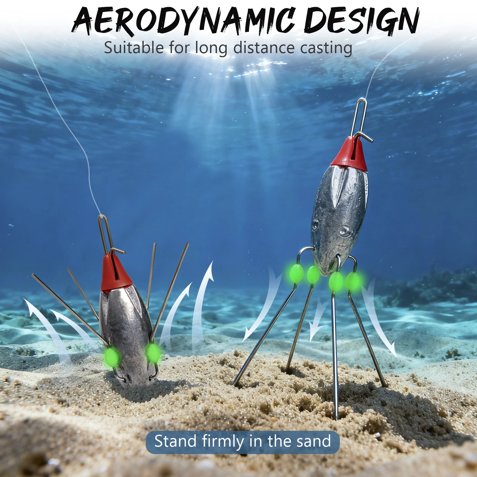 قطعتان من أثقال صيد السمك سبوت - مراجعة Surf Fishing Equipment وسعره