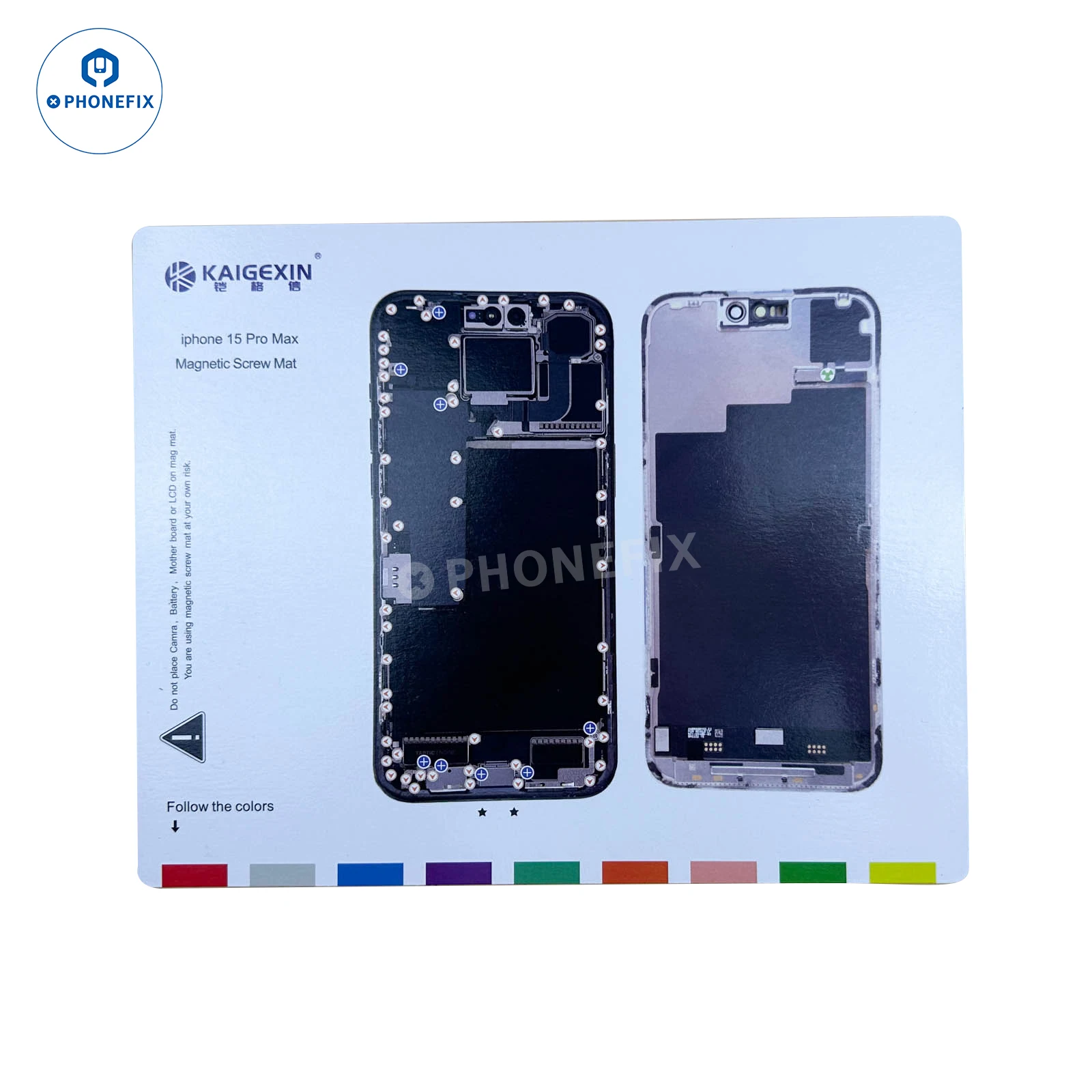 Imagem -04 - Phonefix-almofada de Parafuso Magnética Profissional para Iphone 15 14 13 12 11 Pro Max xs Max xr 8p Guia