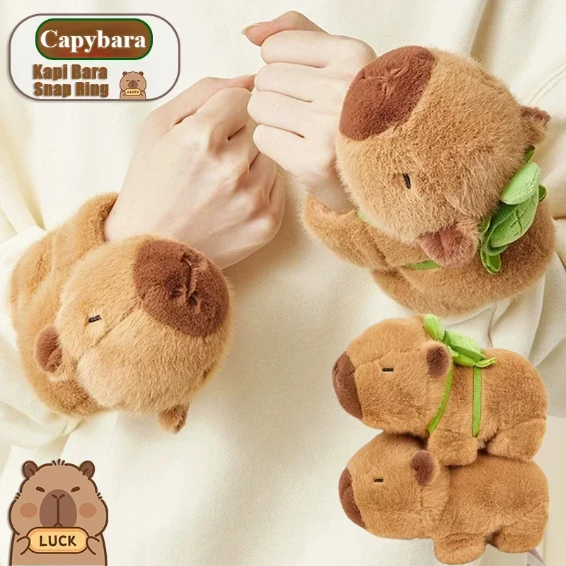 Capibala High Appearance Level Clap Ring Bracelet Capybara Plush Toy Bicycle Accessories Cute Party Doll Decorative Pendant