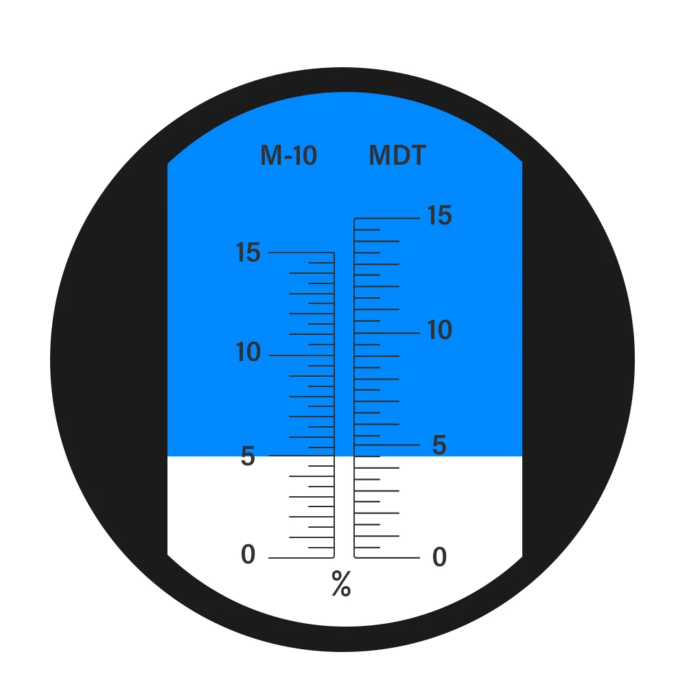 yieryi emulsion concentration tester 0-15% anti-rust cutting tester mine oil refractometer test M-10 and MDT Weight percent