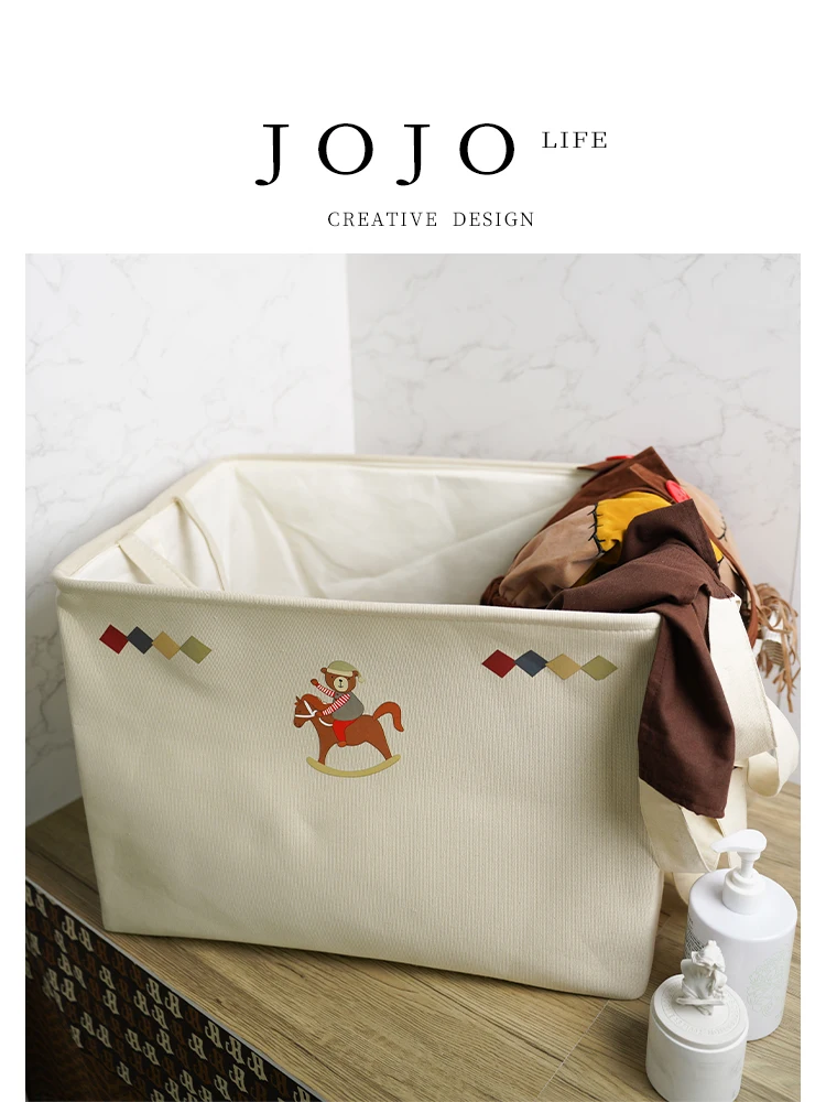 

Large Capaci Cartoon Dustproof Storage Box Blanket Home Use Storage Basket Ox Cloth Material Wardrobe Study Universal S...