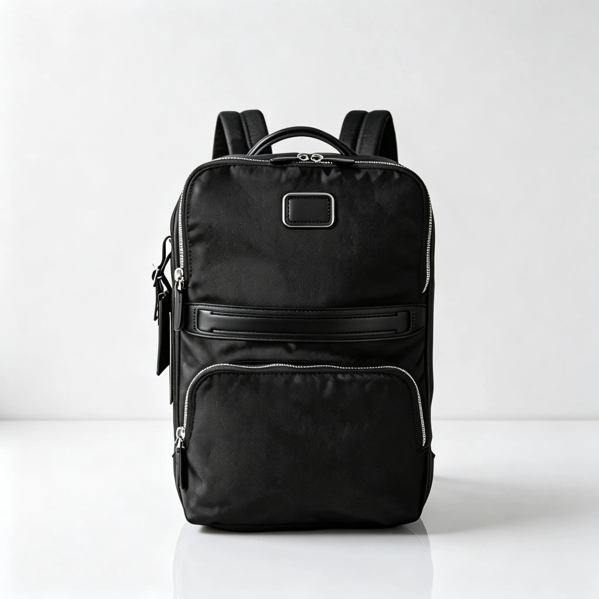 Large Capacity Solid Color Business Backpack for Men, Simple Hiking Shoulder Bag