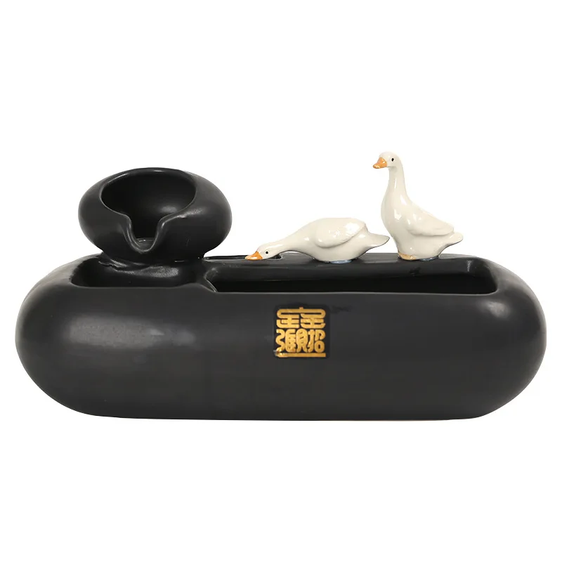 Cerámica creativa que fluye, circulación, atrae la riqueza, decoración de escritorio para oficina, mesa de centro, fuente, característica de agua, chucherías