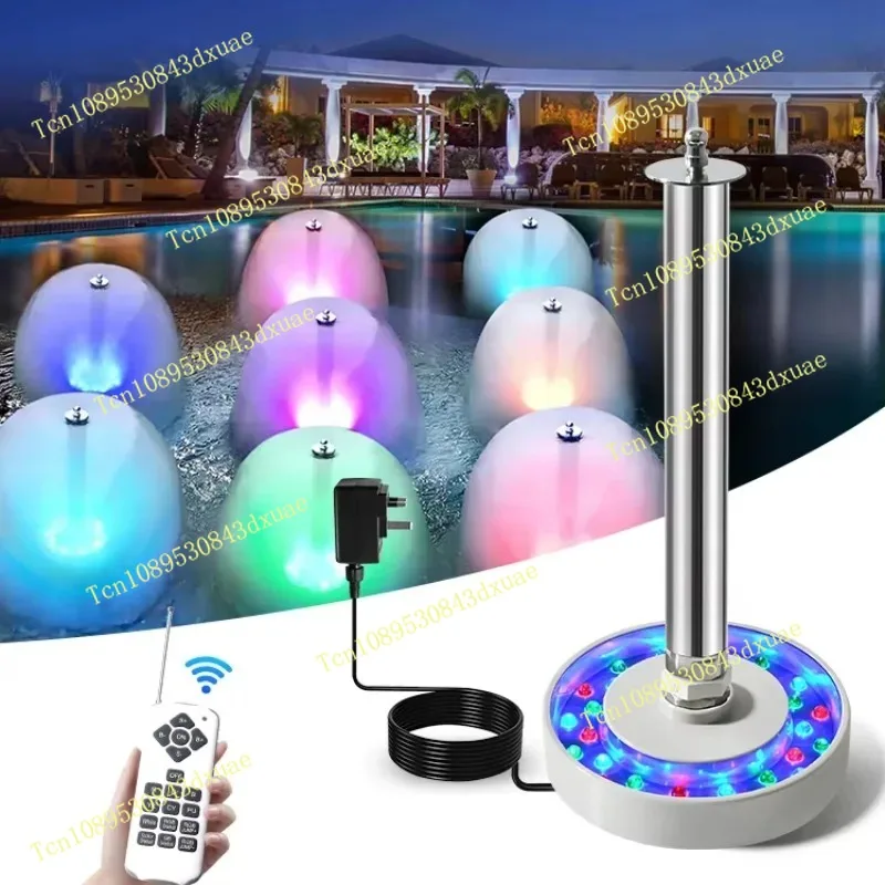 12V Abs Park Led Lighted IP68 Waterproof Led Mini Garden Decoration Water Fountain Nozzle Underwater Light Ring