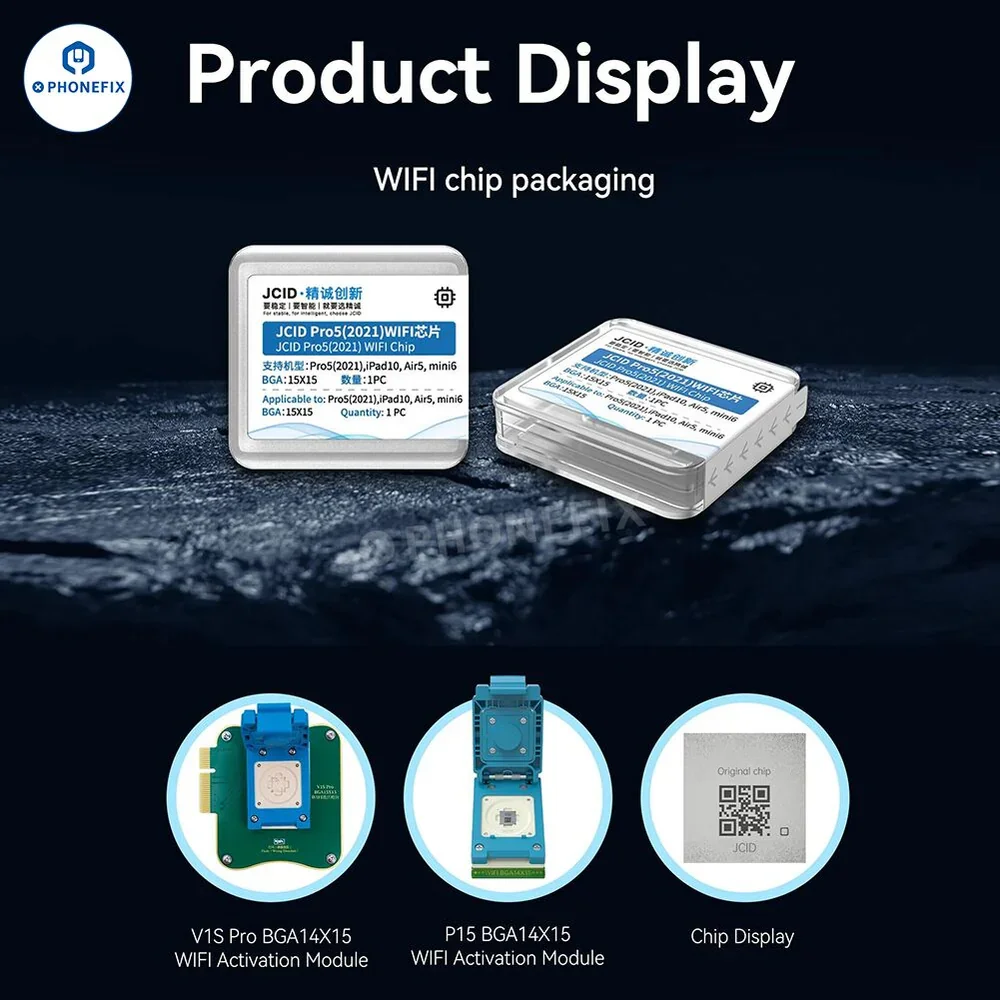 JCID WIFI Activation Module and WIFI Chip Work With JC V1S Pro P15 for iPhone 12/13/14/15/16 Pro Max WIFI Unbinding Repair Tools