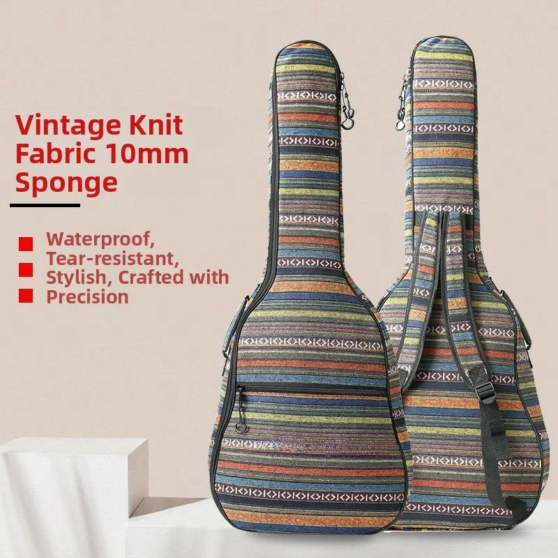 

Canvas Guitar Bag 4 Inch Folk Guitar Case Extra Cotton 40 Inch Guitar Bapa Cross-Border ip Guitar Accories