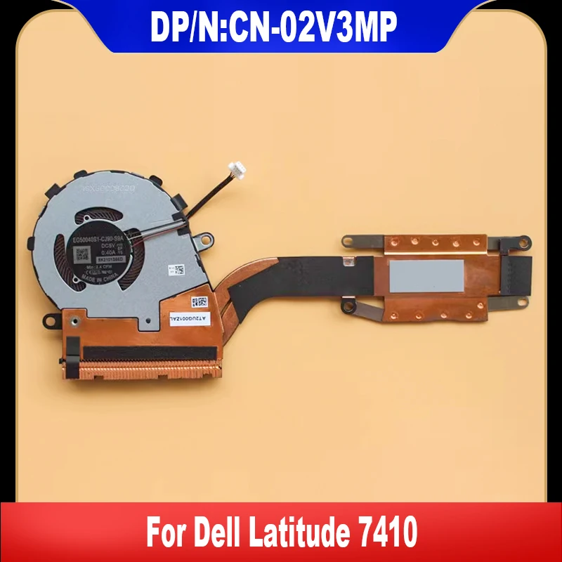 02V3MP New Original For Dell Latitude 7410 CPU Cooling Fan Cooler Fan EG50040S1-CJ90-S9A 0PJG0 2V3MP DC5V 0.4A Heatsink Radiator