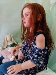 DLS Customized Supply 45inch Reborn Baby Gabriella Hand-Rooted Hair 2VERSION DIY Part Painted Kit ith Cloth Body