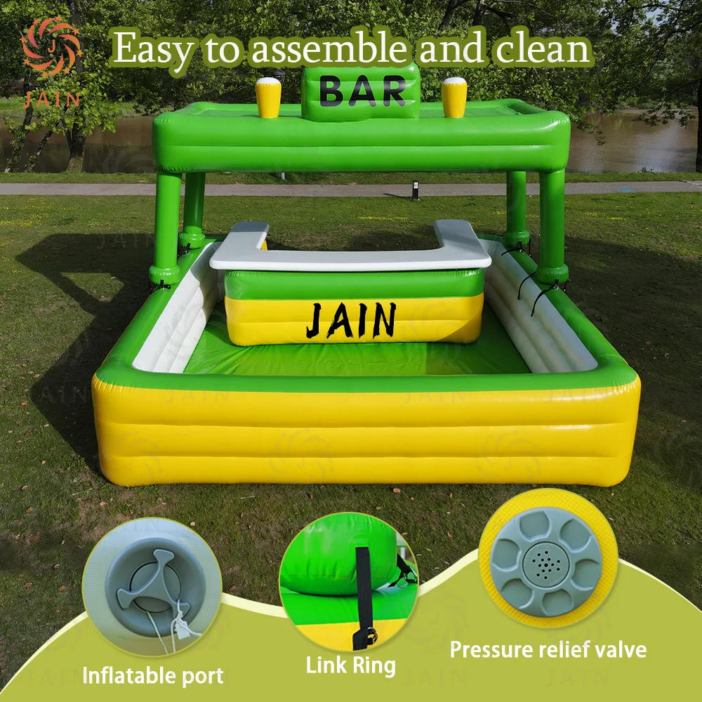 

2025 New PVC Bar Inflatable Pool Bar Tent Event Bar Pool 4.5m/15ft Giant Home Backyard Inflatable Bar Pool For Adult Summer