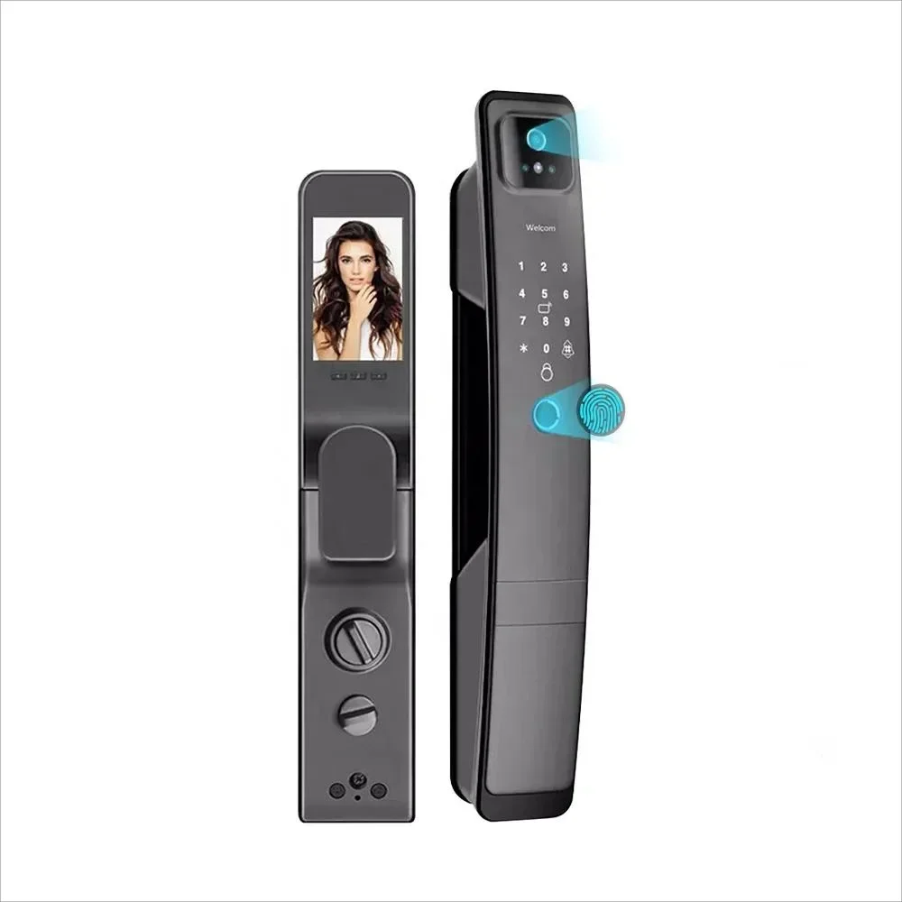 High Security Fingerprint Door Lock With Camera Tuya 3D Face Recognition Automatic Door Smart Door Lock With Tuya App