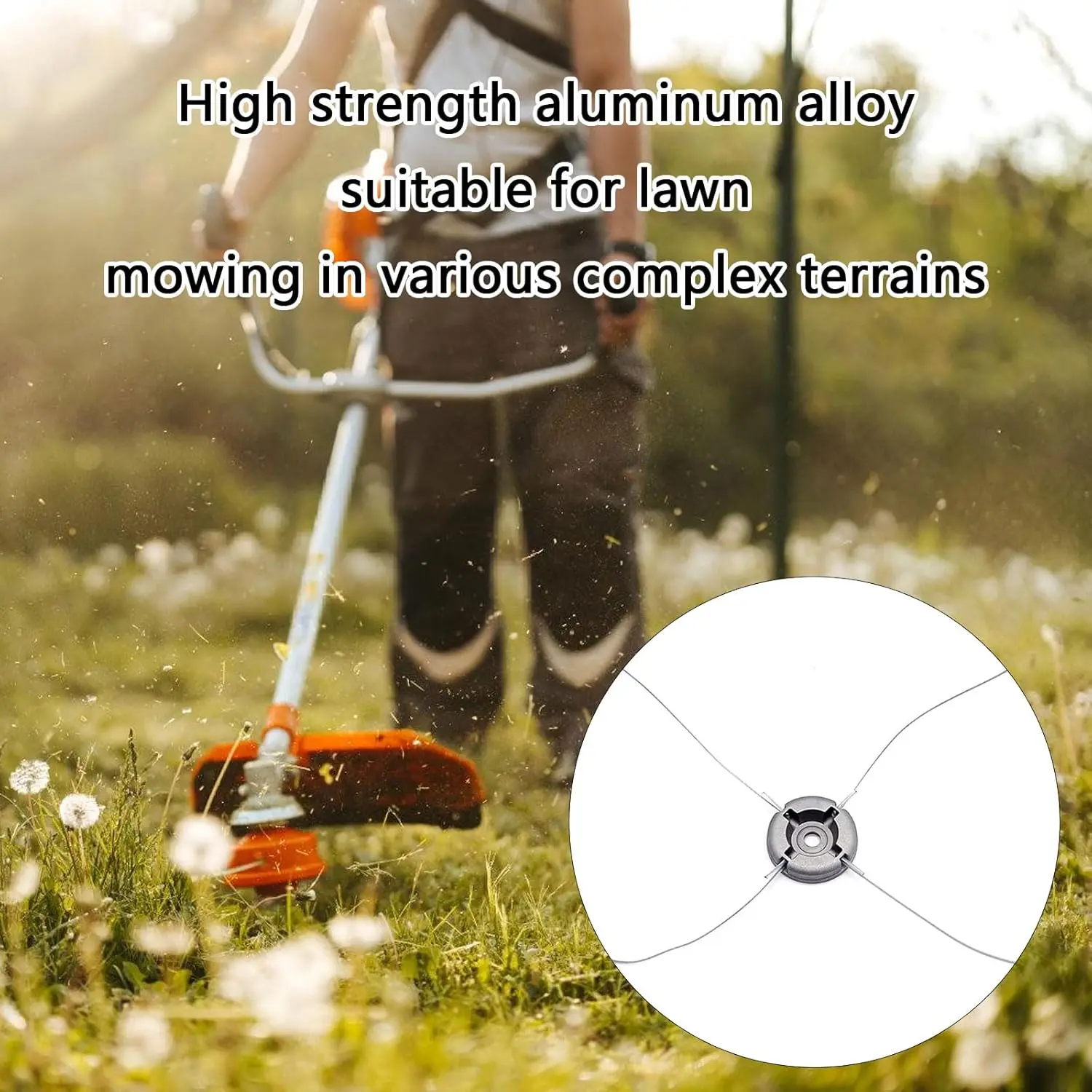 

Universal Aluminum Alloy Lawn Mower Head and Replacement Nylon Steel for Lawn Mowing Line Lawn Mower Weed Head Accessories