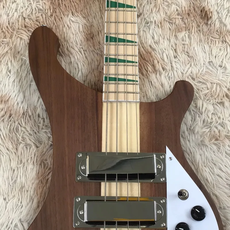 4-String Bass Guitar with Walnut Wood Top Chrome Hardware Ebony Fingerboard