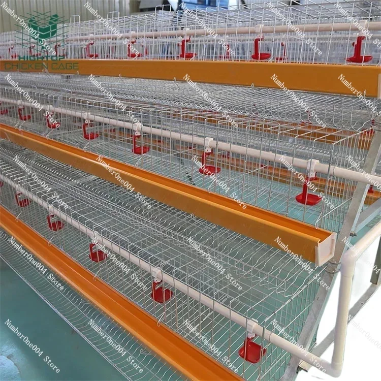 Applicable to3 layers 96 chickens,Large ScalePoultry Chicken Coop,Hot / Cold Dip Galvanized Metal Hen LayingEggLayerChickenCages