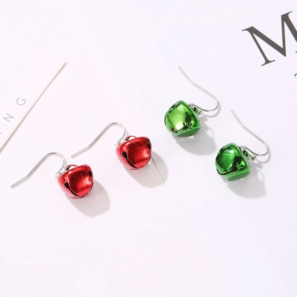 

4Pcs Christmas Bell Jewelry Set Premium Alloy Lightweight Comfortable Skin Touch Design for Women Girls Gift Idea Party Travel