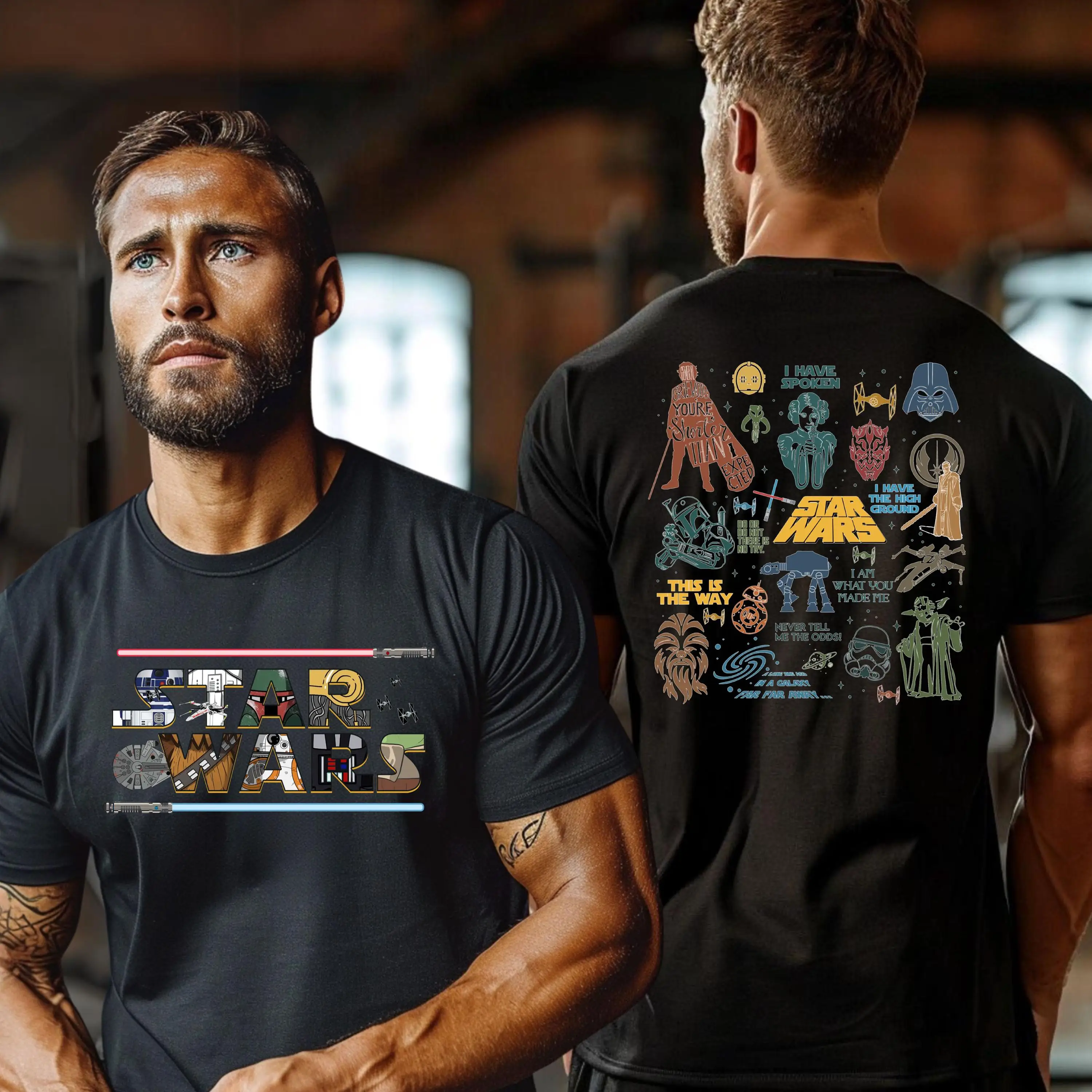 

Retro Star Wars T-Shirt Star Wars Two Sided Shirt Disney Star Wars Shirt Galaxy's Edge T-shirt