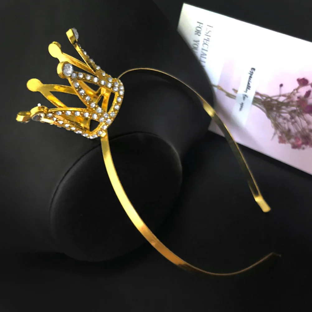 

Golden Crown Headband Cute Hair Accessories for Girls Party Favors Decorative Photo Props Unique Design Crown Design Headbands