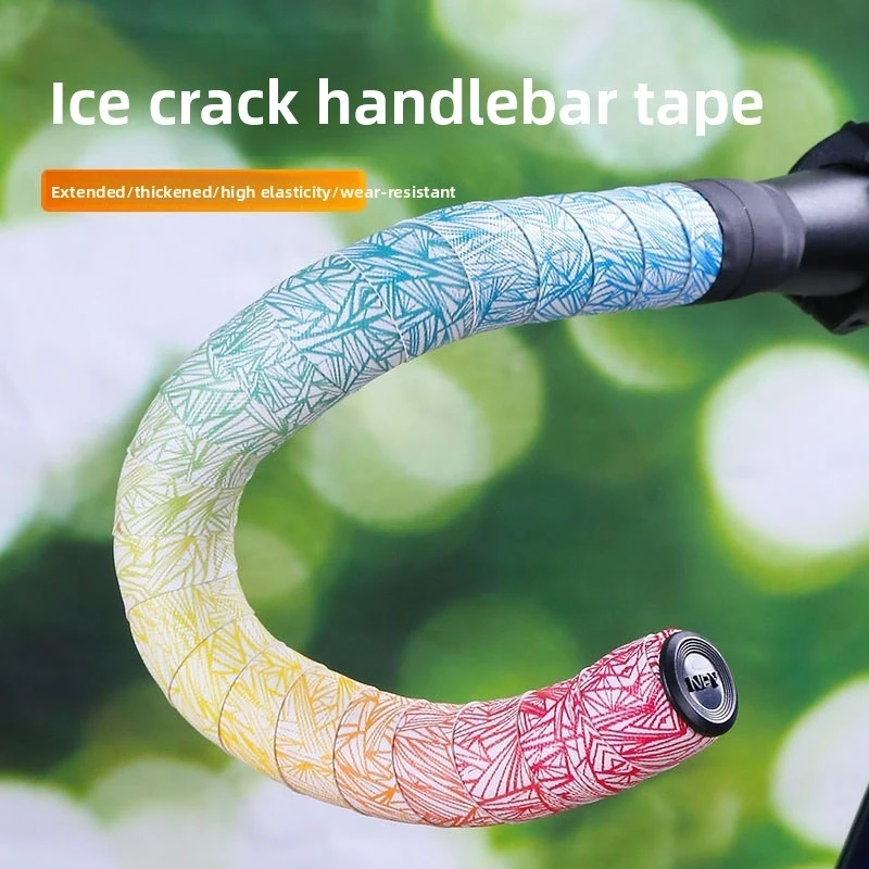 

Лента для руля велосипеда с узором «Ледяные трещины», нескользящая, амортизирующая, для шоссейных велосипедов с рулем-бараном