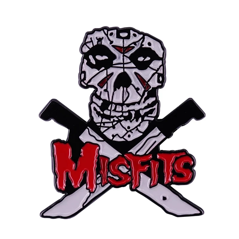 Punk Rock Band Misfits Anime spille da bavero zaino Jeans spilla smaltata gioielli di moda regali Bat Fiend Club Cartoon badge