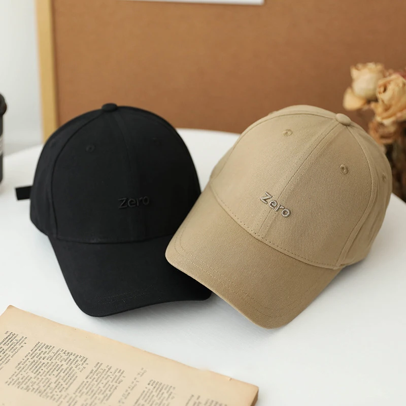 2023 Korean Candy Color Cotton Baseball Cap Spring Summer Comfort Weat-absorbing Snapback Adjustable Letter Embroidery Sunhat