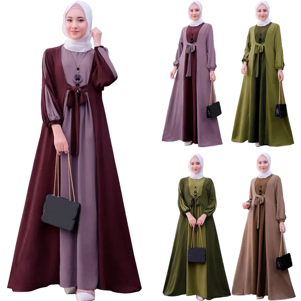 

Eid Ramadan Mubarak Abayas for Muslim Women Long Sleeve Dresses Turkey Kaftan Dubai Islamic Arabic Robe Femme Musulmane Vestido