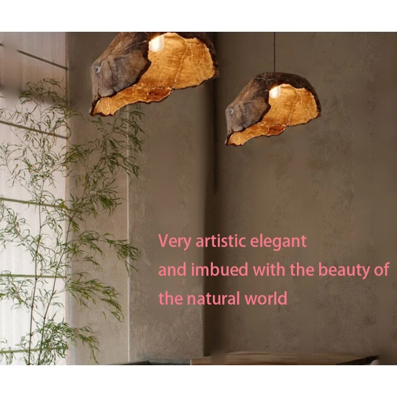 

Japanese Wabi Sabi style pendant lamp homestay restaurant bar counter tea room coffee shop artistic and creative design lamp