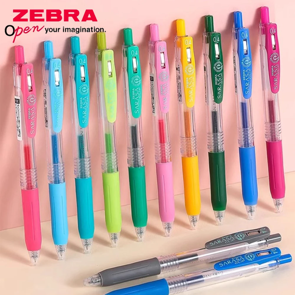 5pcs Japan ZEBRA Zebra Color Gel Pen JJS15 Student Writing Test 0.4mm Water Based Signature Pen Cute School Stationery