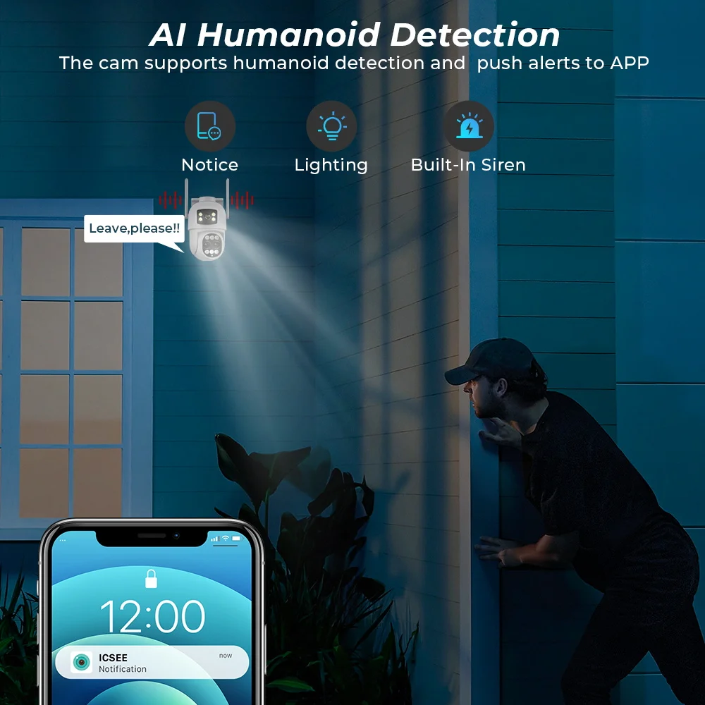 H.265 9MP Wireless CCTV System 8X Zoom Auto tracking Dual Lens PTZ WIFI IP Security Camera 8CH 5MP NVR Video Surveillance Kit