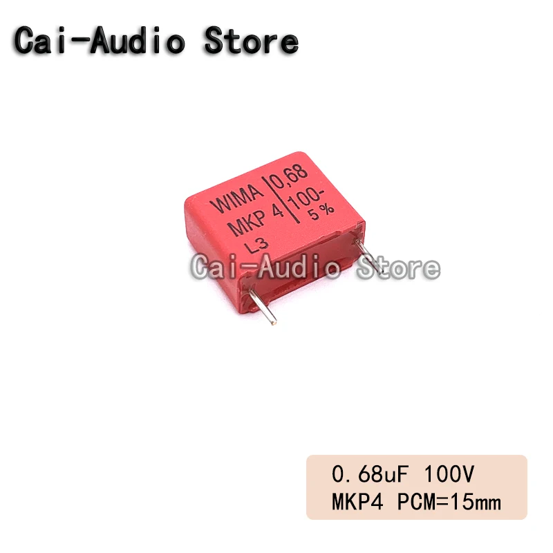5PCS/10PCS/20PCS/Lot WIMA MKP4 100V 0.68UF 100V0.68UF 684 680NF Film Capacitor 100v680nf 100V684 Pitch 15mm MKP4D036804F00