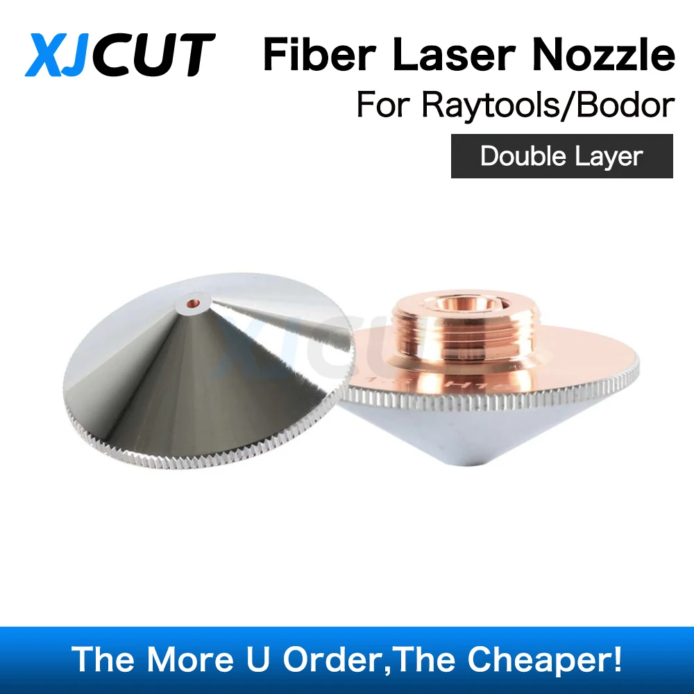 XJCUT Raytools Nozzle Single/Double Layer Dia.32mm Caliber 0.8-5.0mm For Empower Fiber Laser Head Bodor Glorystar Laser Machine