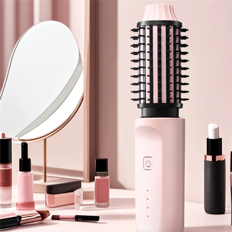 

A74G-2-In-1 Smart Wireless Electric Comb For Straightening And Curling Hair, Large Capacity, Salon-Quality Accessory