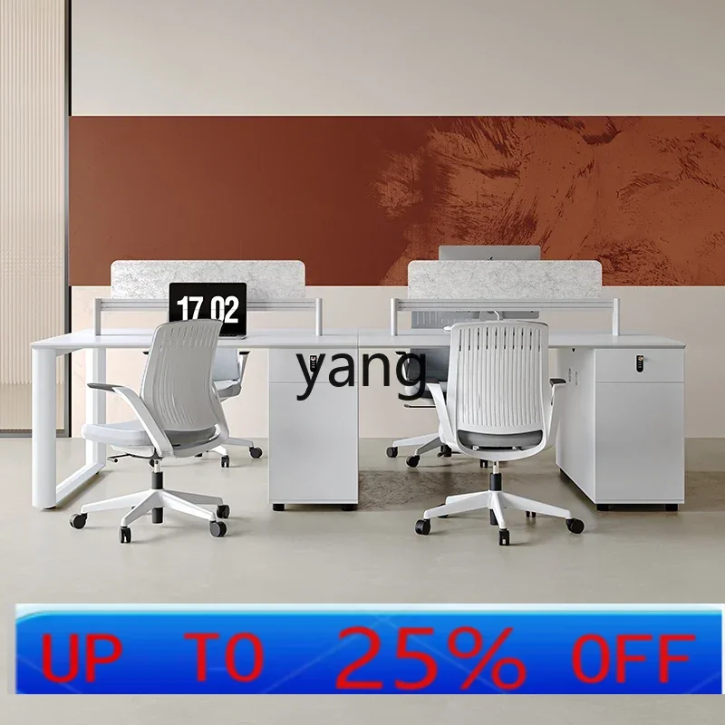 

LMMsimple modern office screen work table 4 people 6 people work table