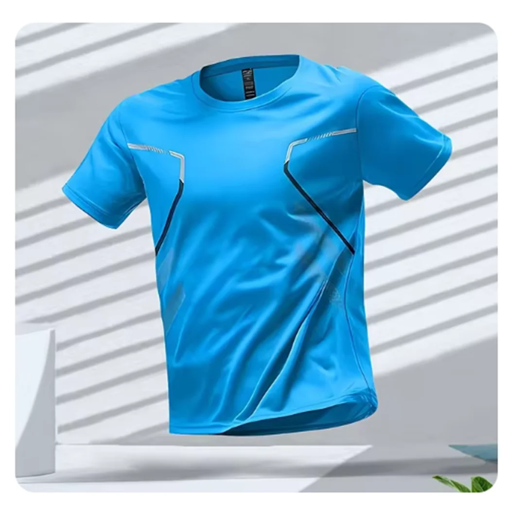 Men's T-shirts Sport Running T-shirt Men Quick-drying Breathable Short Sleeve Round Neck Active Tee Outdoor Workout Men Clothing