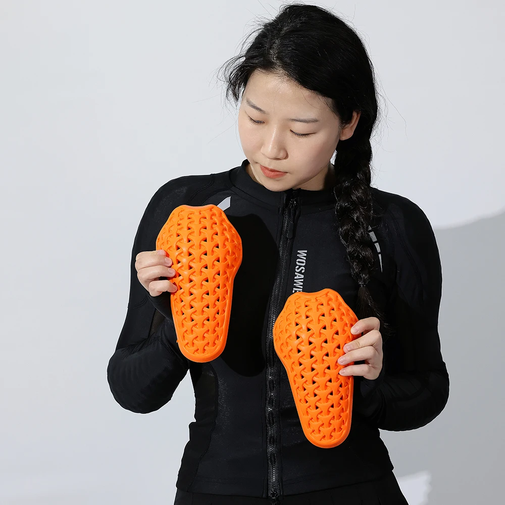 WOSAWE Motorrad Fahrrad Schulterschutz Ellenbogenschützer Knieschützer Anti-Fall Atmungsaktive Motocross-Jacke Schutzausrüstung CE Level 2