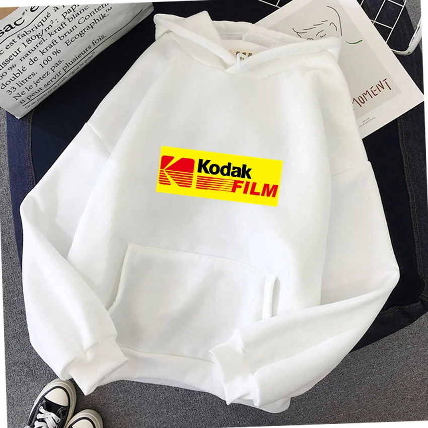 Fashion Kodak Women Hoody Casual Fleece Sweatshirts 80s Female Woman Hoodie Hip Hop Pullover Streetwear Unisex