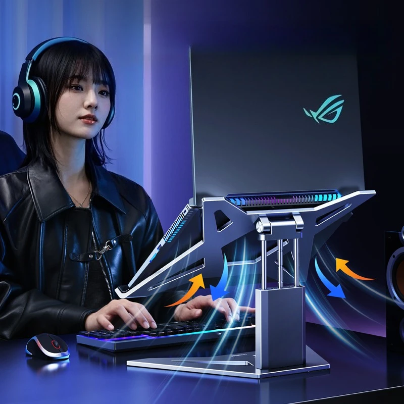 

Oatsbasf Aluminum Laptop Stand Ergonomic Computer Stand Metal Notebook Riser Compatible with Air Pro Dell HP Lenovo 12-18"Device