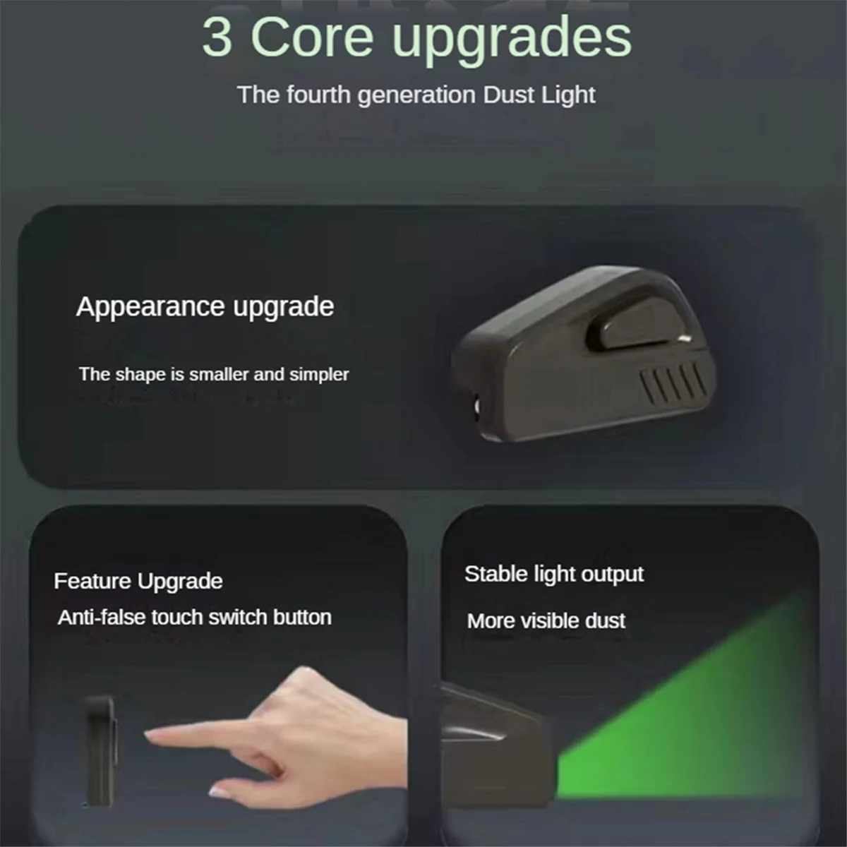 Vacuum Cleaner Dust Lights Pet Dust Display LED Lamp Clearly Visible Under Light Universal Vacuum Cleaner Attachment