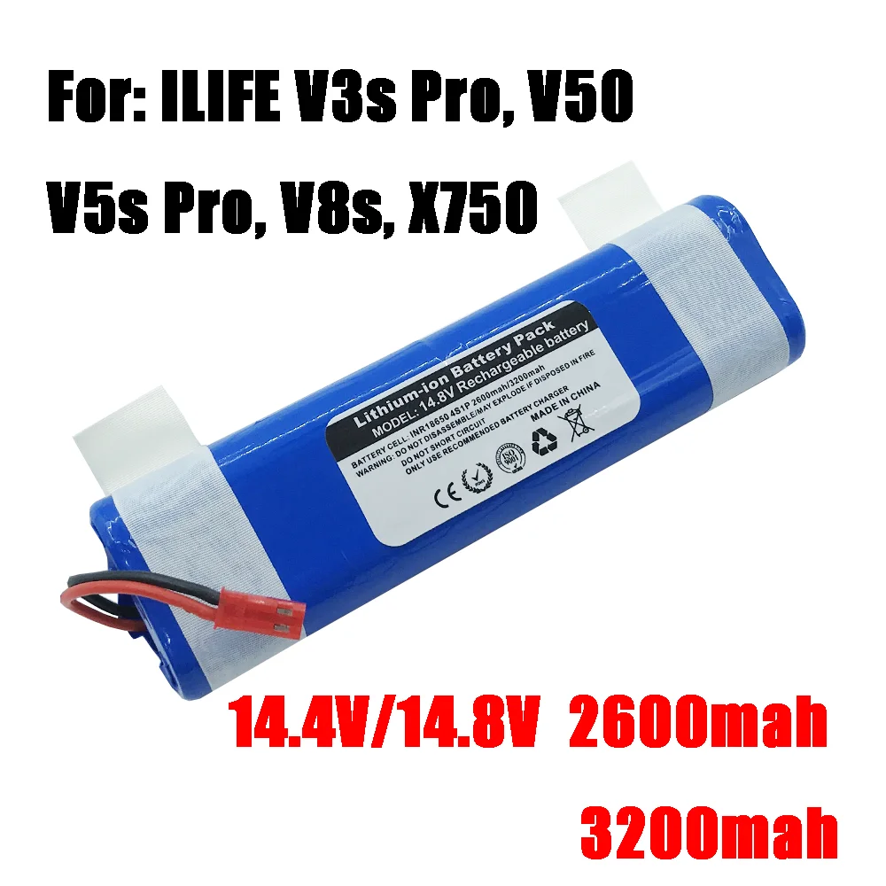 

Laudation 14.8V2600mAh Battery 14.4V For ILIFE V3s Pro, V50, V5s Pro, V8s, X750, For ZACO V3, V40, V5s Pro, V5x