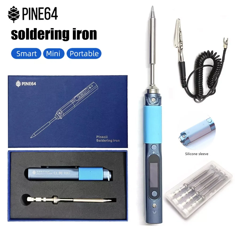 Pine64 Open Source Programming Portable Mini Smart Soldering Iron Pinecil-BB2 BC2 KU C1 ILS Tip With Antistatic Wire