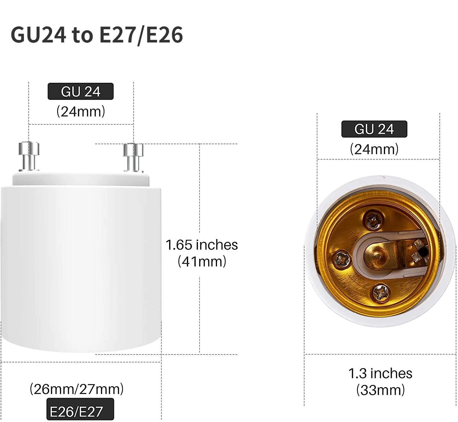 E27 E12 E14 G24Q GU24 G4 G6.35 MR16 EU plug Lamp Bases Light Bulb Adapter Converters Bulb Socket