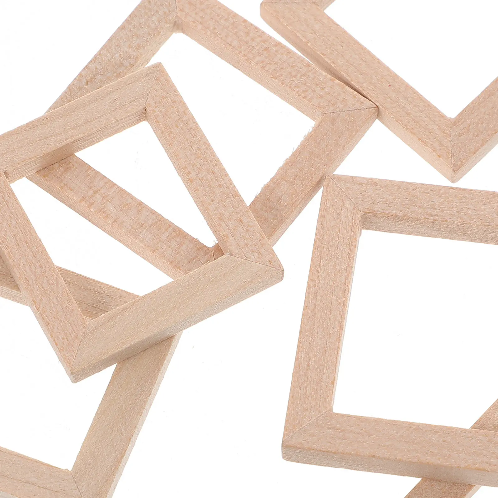 

10Pcs Mini Photo Frame Set Premium Solid Wood Tiny Picture Frames for Miniature Home Layout Decorative Photo Props Mini House