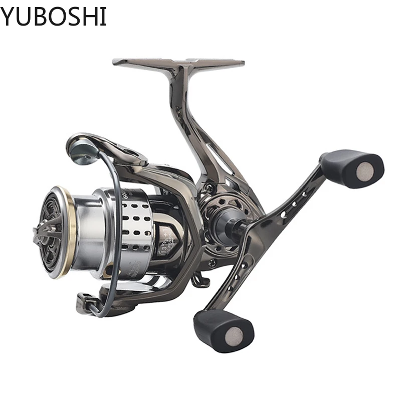 

Newest Aluminum Alloy Spool 13+1BB Fishing Reel 5.2:1 Gear Ratio Saltwater Bass Spinning Wheel Fishing Tackles