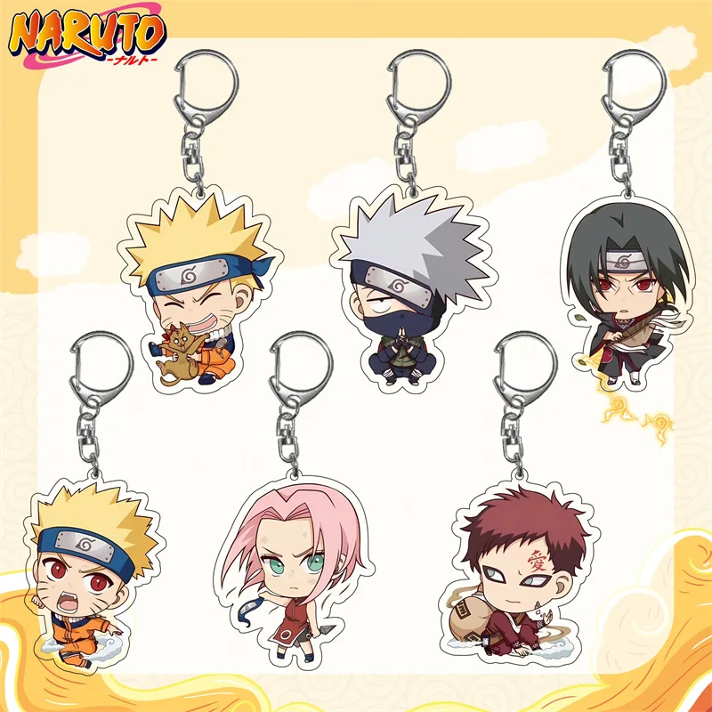 Naruto Anime Akatsuki Uchiha Itachi Akrylowy Brelok Modny Pierścień na Klucze Zawieszka do Torby Dziewczęca…