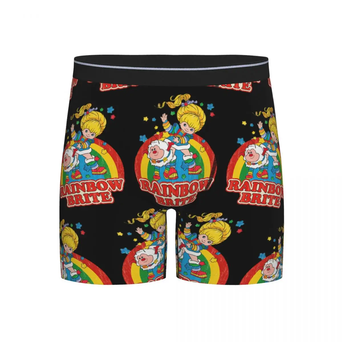 

Long Boxer Underpants Shorts Rainbow Brite Vintage Colorful Design Panties Male Soft Underwear for Homme Man Boyfriend Gift