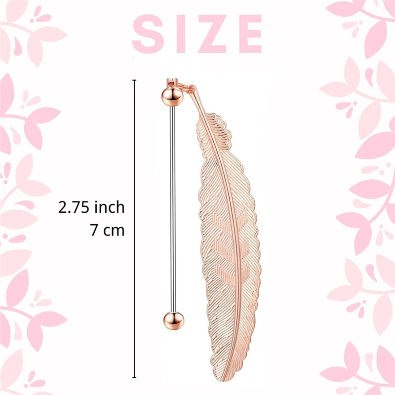 A29F-10 Pieces DIY Beadable Bookmarks Bulk, Metal Beadable Bookmarks Pendant Bar, Craft Beaded Book Lanyards Chains