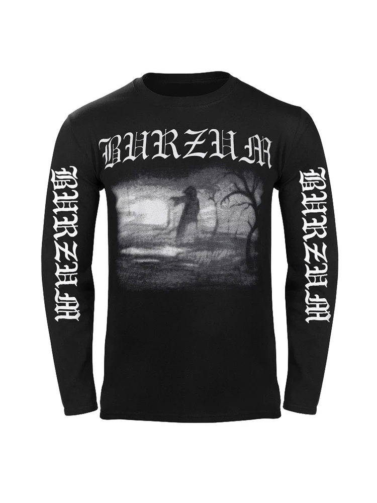 

Футболка Burzum Band Bla Metal Punk, американская винтажная свободная мужская футболка с длинными рукавами, дышащая, впитывающая пот, удобная посадка