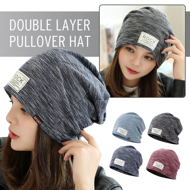 

Autumn Winter Windproof Cycling Hat Fashion Double Layer Warm Beanie Young Sports Headgear Cap Men Women Coldproof Bonnet