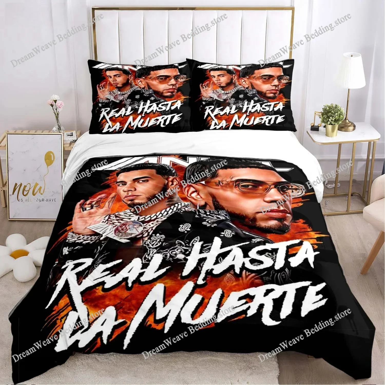 Hiphop Rapper Anuel AA Sheets Quilt Covers Bedding Dormitory Sheets Bedding Set Soft Warm Bedding Set Luxury Gift963963
